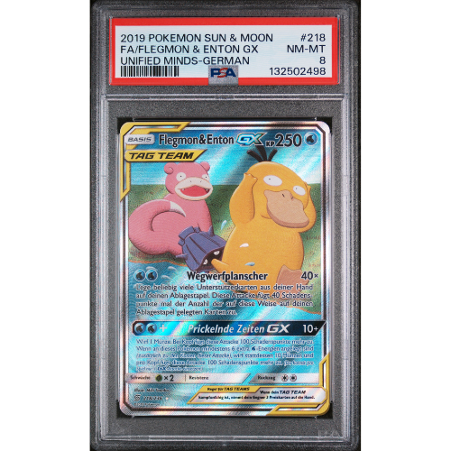 Flegmon & Enton - DE - 218/236 - PSA Slab - 8 Near Mint/Mint