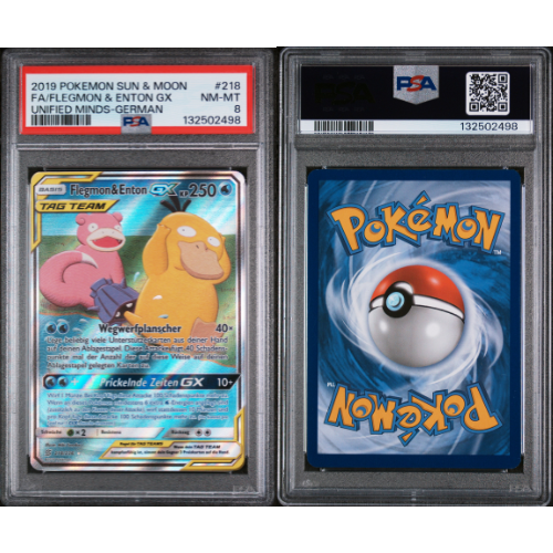 Flegmon & Enton - DE - 218/236 - PSA Slab - 8 Near Mint/Mint