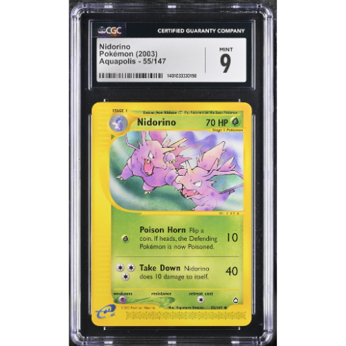 Nidorino - EN - 55/147 - CGC Slab - 9 Mint