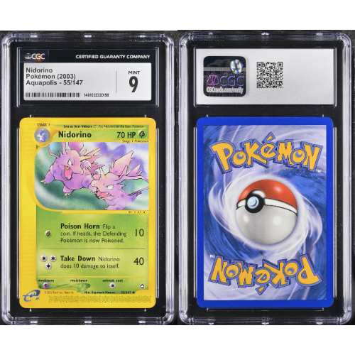 Nidorino - EN - 55/147 - CGC Slab - 9 Mint