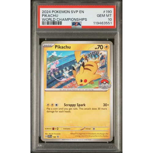 Pikachu - EN - SVP-190 - PSA Slab - 10 Gem Mint