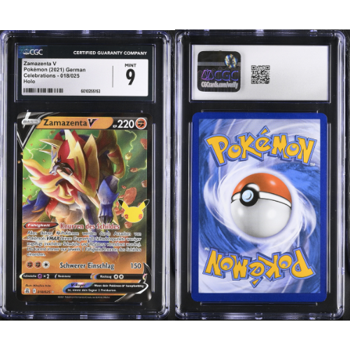Zamazenta V - DE - 018/025 - CGC Slab - 9 Mint